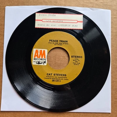CAT STEVENS Peace Train/Where Do The Children Play 45 7" Record Vinyl Records - Image 1 of 2