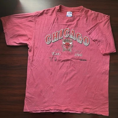 Camiseta De Colección Chicago Bulls Trench EE. UU. Para Hombres Puntada Única NBA Años 90 Talla XL Foto 1 de 4