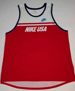 Nike Tank Top Shirt Men's XL World Cup Team USA Olympic Red White Blue - Picture 1 of 9