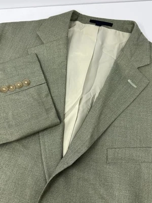 Jos A Bank 1905 Silk Wool Blend Blazer Sport Coat Mens 46R Green Jacket J4 - Image 1 of 4