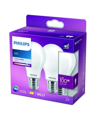 Philips CorePro A60/GLS, 40w, 60w, 75w, 100w, Warm/Cool White, E27/B22, Bulbs - Image 1 of 3