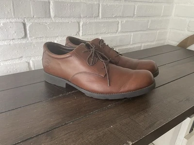 Zapatos Oxford para hombre TIMBERLAND impermeables informales de cuero marrón talla 10,5 de ancho Foto 1 de 4