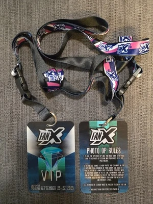 2X FanX Salt Lake City Comic Con Convention 2025 VIP Passes w/ Lanyards - Image 1 of 2