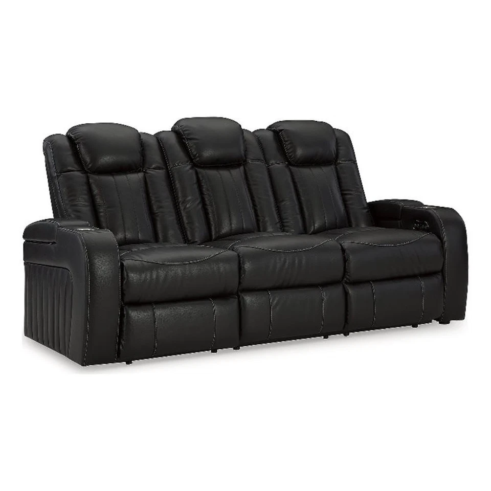 Signature Design by Ashley Caveman Den Black Power Reclining Sofa - Image 1 of 1