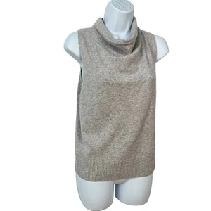 Rachel Zoe Small 100% Cashmere sleeveless weater Gray Cowl neck Womens Pullover - Picture 1 of 8