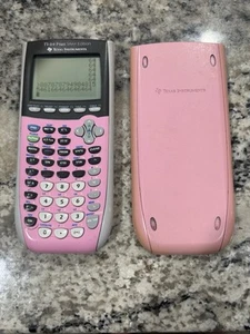 Texas Instruments TI-84 Plus Silver Ed Graphing Calculator Pink No Battery Back - Picture 1 of 3
