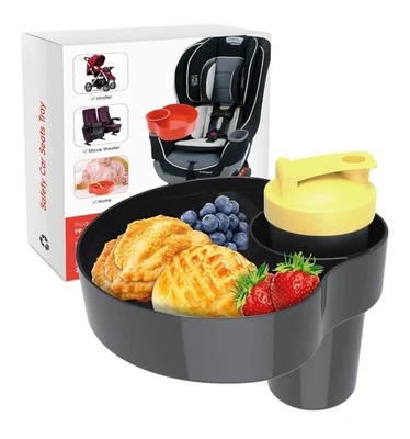 Bandeja de assento de carro infantil, bandeja de viagem com porta-copo para bebê infantil, carro infantil Se... - Imagem 1 de 4