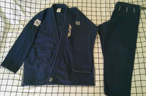 A4 Elite Jiu Jitsu BJJ Gi Kimono w/ Belt. Navy Blue. - Picture 1 of 17