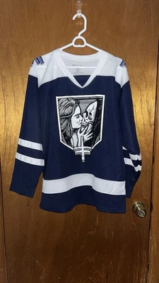 Camiseta deportiva de hockey Twitching Tongues talla mediana azul Foto 1 de 4