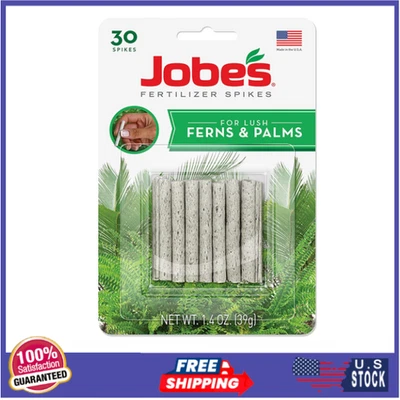 Picos de fertilizante para alimentos vegetales Jobes para exuberantes helechos y palmeras 30 cuentas - IMPORTACIÓN DE EE. UU. Foto 1 de 4