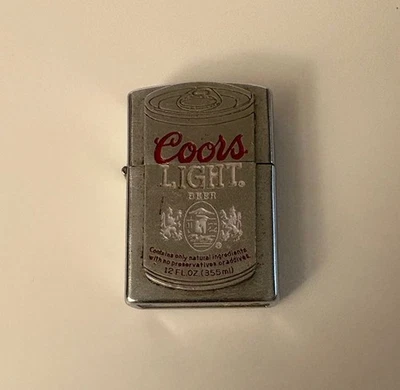 Coors Light Beer Silver Metal Lighter with Raised Beer Can Emblem - Image 1 of 4