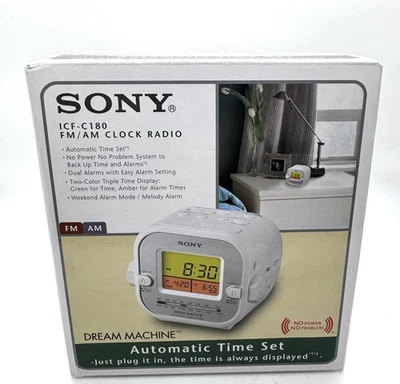 Rare Find - Sony ICF-C180 AM/FM Clock Radio - NEW! - Image 1 of 4