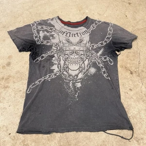 Camiseta Affliction Megadeth Para Hombre L Negra Manga Corta Edición Limitada *ANGUSTIA* - Imagen 1 de 10