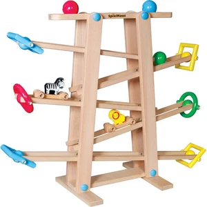 SpielMaus Holz Kugelbahn mit Rollelementen - Bild 1 von 5