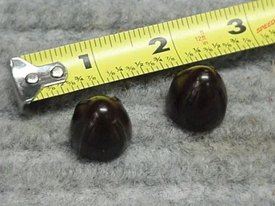 2 Vintage Tube Radio Brown Bakelite Acorn Bullet Knob Brown 3/4" Dia. emerson ? - Image 1 of 3