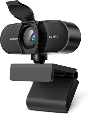 Webcam 1080P Webcam con Microfoni Cancellazione Rumore USB Webcam Autofocus Stream - Immagine 1 di 4