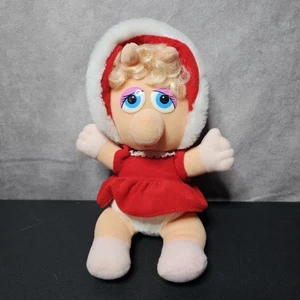 1987 Muppets Baby Miss Piggy 11 Zoll Weihnachten Plüschtier Stofftier - Jim Henson - Bild 1 von 6