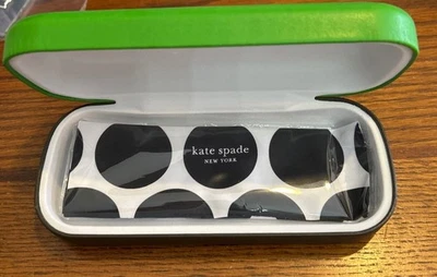 Estuche para gafas Kate Spade verde/negro paño de limpieza a lunares incluido Foto 1 de 4