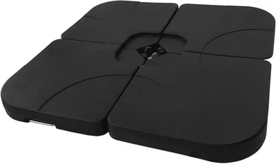 Juego de 4 piezas de placa base cuadrada con soporte para paraguas de patio desplazado voladizo de alta resistencia Foto 1 de 4