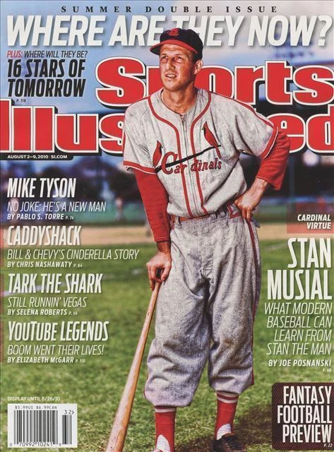 St Louis Cardinals Stan Musial 2010 Sports Illustrated Salón de la Fama sin etiqueta  Foto 1 de 1