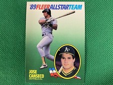 1989 Fleer All-Stars #2 Jose Canseco Oakland Athletics