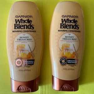 2 x Garnier Whole Blends Honey Treasures Repairing Conditioner - 12.5 fl oz - Picture 1 of 2