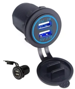 Adattatore caricatore con doppia porta USB per accendisigaro auto per Telefono b - Foto 1 di 5