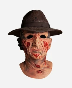Freddy Krueger Mask with Hat - Nightmare On Elm Street - Costume Accessory - Picture 1 of 2