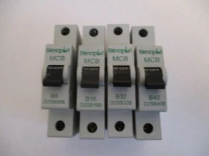 STEEPLE D2SB RANGE B6 B10 B16 B20 B32 B40 6KA SINGLE POLE MCB CIRCUIT BREAKERS - Picture 1 of 1