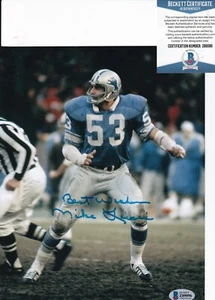 Foto de fútbol 8x10 firmada por Mike Lucci (DETROIT LIONS) BECKETT BAS Z89096 - Imagen 1 de 1