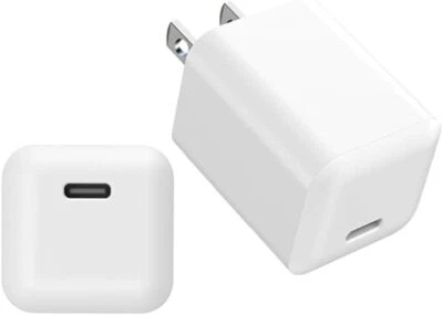 Cargador de pared adaptador de corriente rápida PD 20W USB-C para iPhone 11 12 13 14 Pro Max Foto 1 de 4