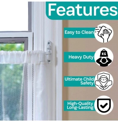 Protector de ventana de malla KidCo multi - protectores de ventana de alta resistencia y larga duración para niños Foto 1 de 4