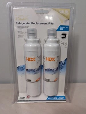 HDX Refrigerator Replacement Filter LG LT800P Two Pack NIB - Image 1 of 4