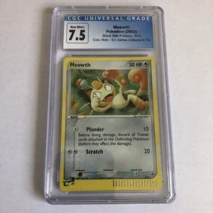 2003 Pokémon Black Star Promo Meowth 013 EX Series Collector’s Tin CGC 7.5 - Picture 1 of 2