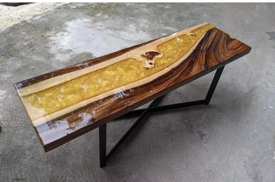 Epoxy River Table, Epoxy Table Tops, Dining Room Center Table, Wood Home Decor - Image 1 of 4