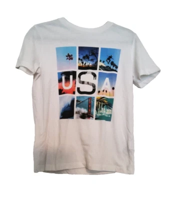 Old Navy Boys USA T-Shirt Beach Pictures California Medium - Image 1 of 4