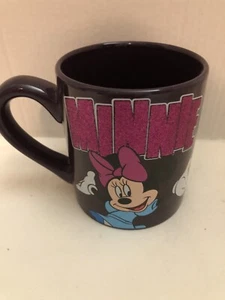 Taza de café de cerámica Disney Minnie Mouse taza de té púrpura rosa 14 oz - Imagen 1 de 5