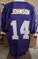 Vintage Brad Johnson Minnesota Vikings NFL Mens Size 54 Starter Jersey #14