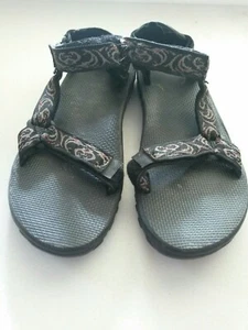 Sandalias deportivas originales NearNew negras TEVA con correa impermeable sendero senderismo para hombre 13 - Imagen 1 de 5