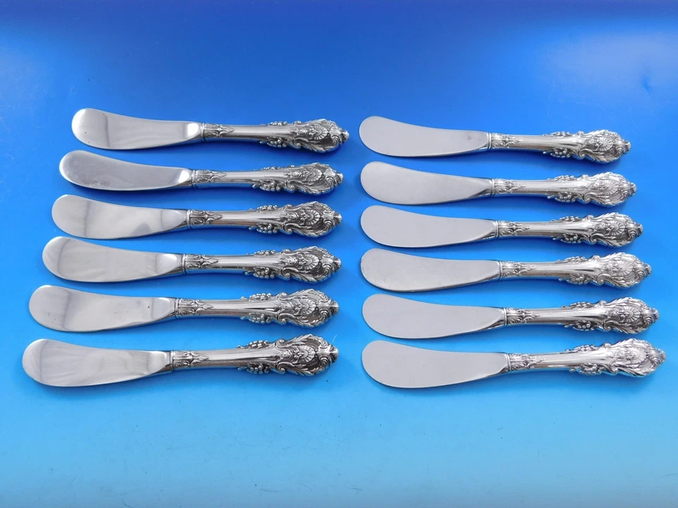 Sir Christopher by Wallace Sterling Silver Butter Spreader HH Paddle Set 12 pcs - Image 1 of 4