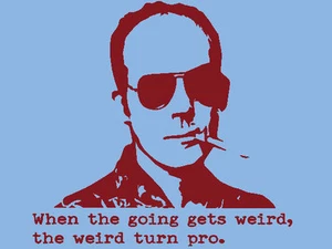 HUNTER S THOMPSON T-SHIRT Fear And Loathing DR. GONZO 420 BUKOWSKI T-SHIRT Tee - Picture 1 of 2