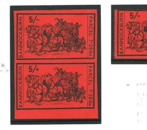 GB POSTAL STRIKE 1971 Locals SCOTLAND *Bannockburn* 5/+ ERROR Imperf Pair 1375a - Picture 1 of 5