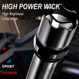 Linterna LED Luz Táctica Antorcha Súper Brillante USB Lámpara Recargable Caliente D4P6 - Imagen 1 de 9