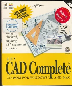 Key CAD Complete CD-Rom Software by Softkey for Windows 95 / 3.1 & MAC - Picture 1 of 8