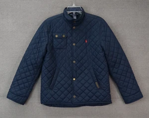 Polo Ralph Lauren Girls Quilted Barn Jacket Navy Blue Size Large 14-16 - Picture 1 of 8