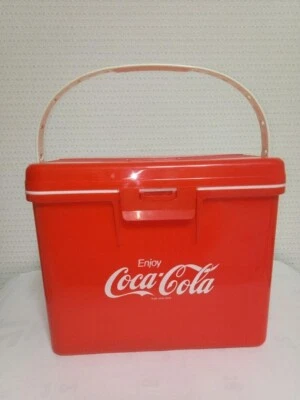 Vintage Coca-Cola Cooler Box Showa Retro Metal Ice Chest Used Rare Style - Image 1 of 4