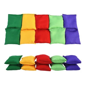 10pcs Sacchetti di Fagioli per Cornhole Sacco di Fagioli Tossspiel Set Gioco di Foro di Mais - Foto 1 di 11