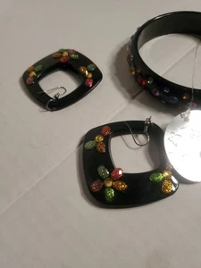 Vintage beauty collection bracelet and earrings long stem - Picture 1 of 4