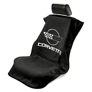 Seat Armour Universal Black Towel Front Seat Cover for Corvette C4 - Picture 1 of 1