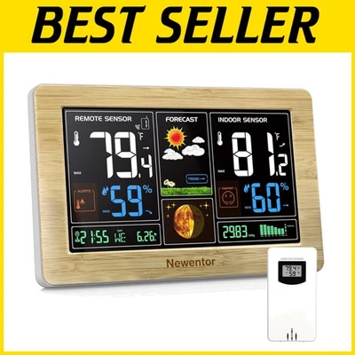 Indoor Outdoor Thermometer with Barometric Pressure Forecast - Image 1 of 4